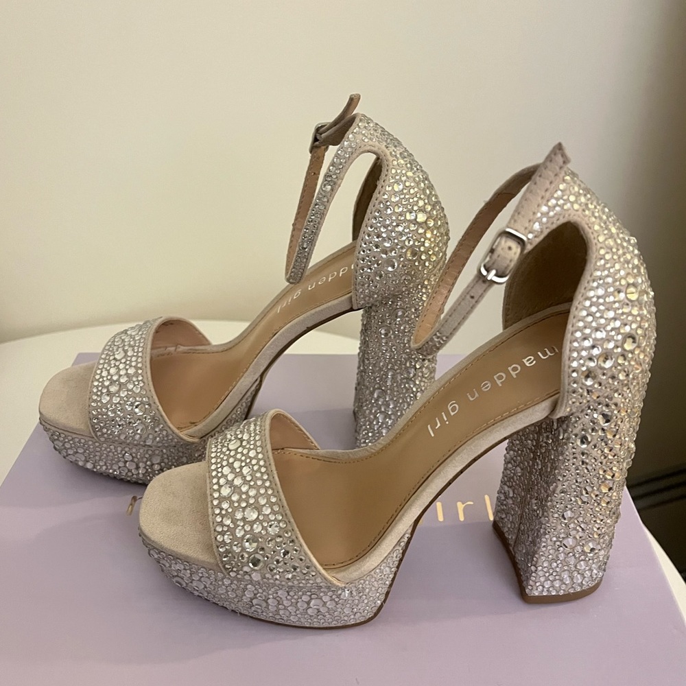 Madden girl jeweled platforms